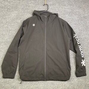 Snow Peak Mens Full Zip Hooded Windbreaker Jacket Black S20SUN-WB60 Size M